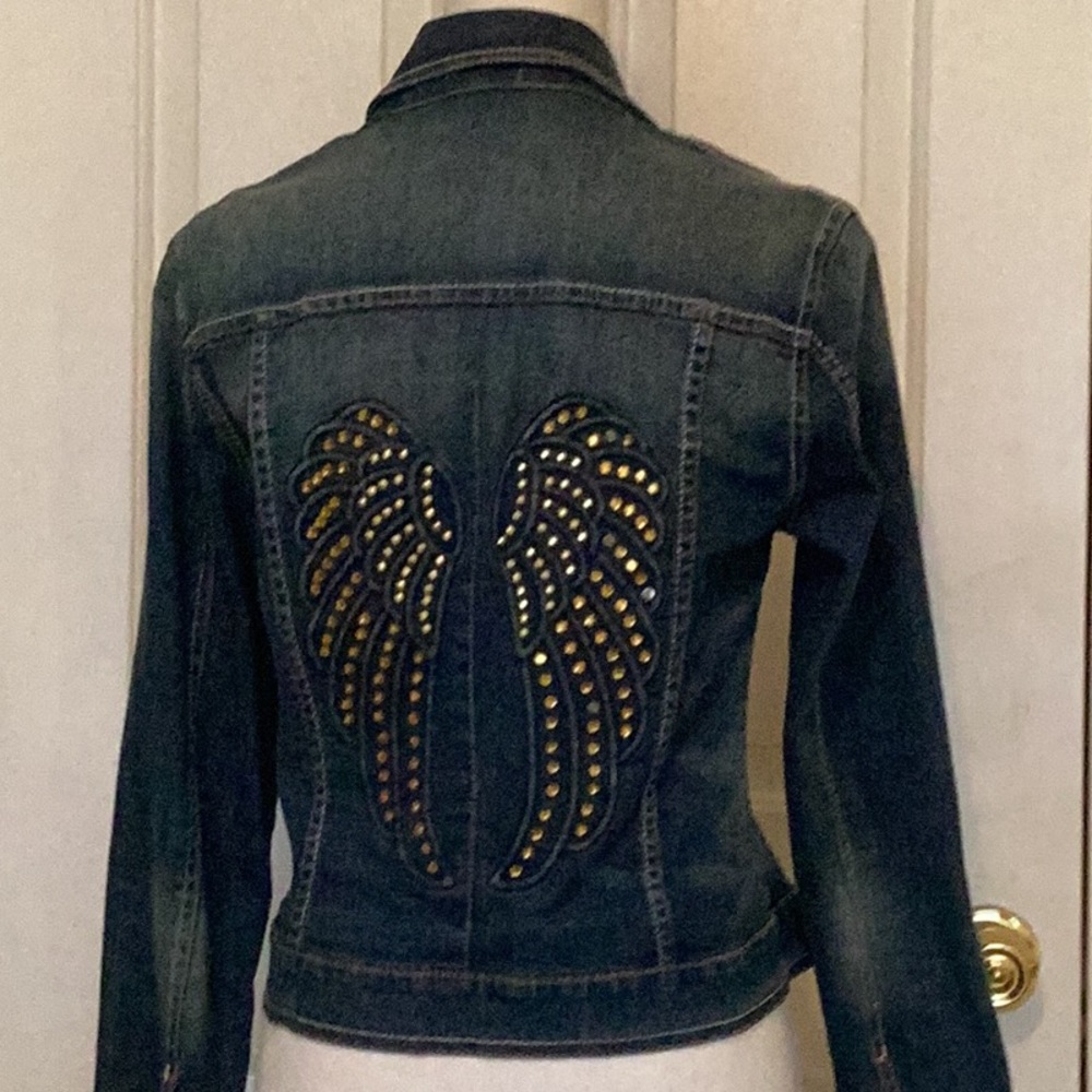 V Cristina Vintage Embellished Jean Jacket